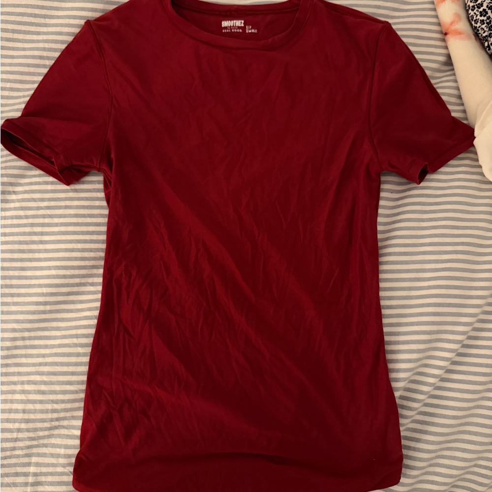 Aerie Rich Red Short Sleeve Tee Bodysuit